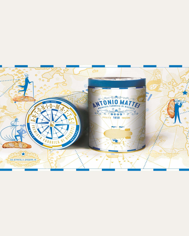Amerigo Almond Biscotti Tin Box, 125G